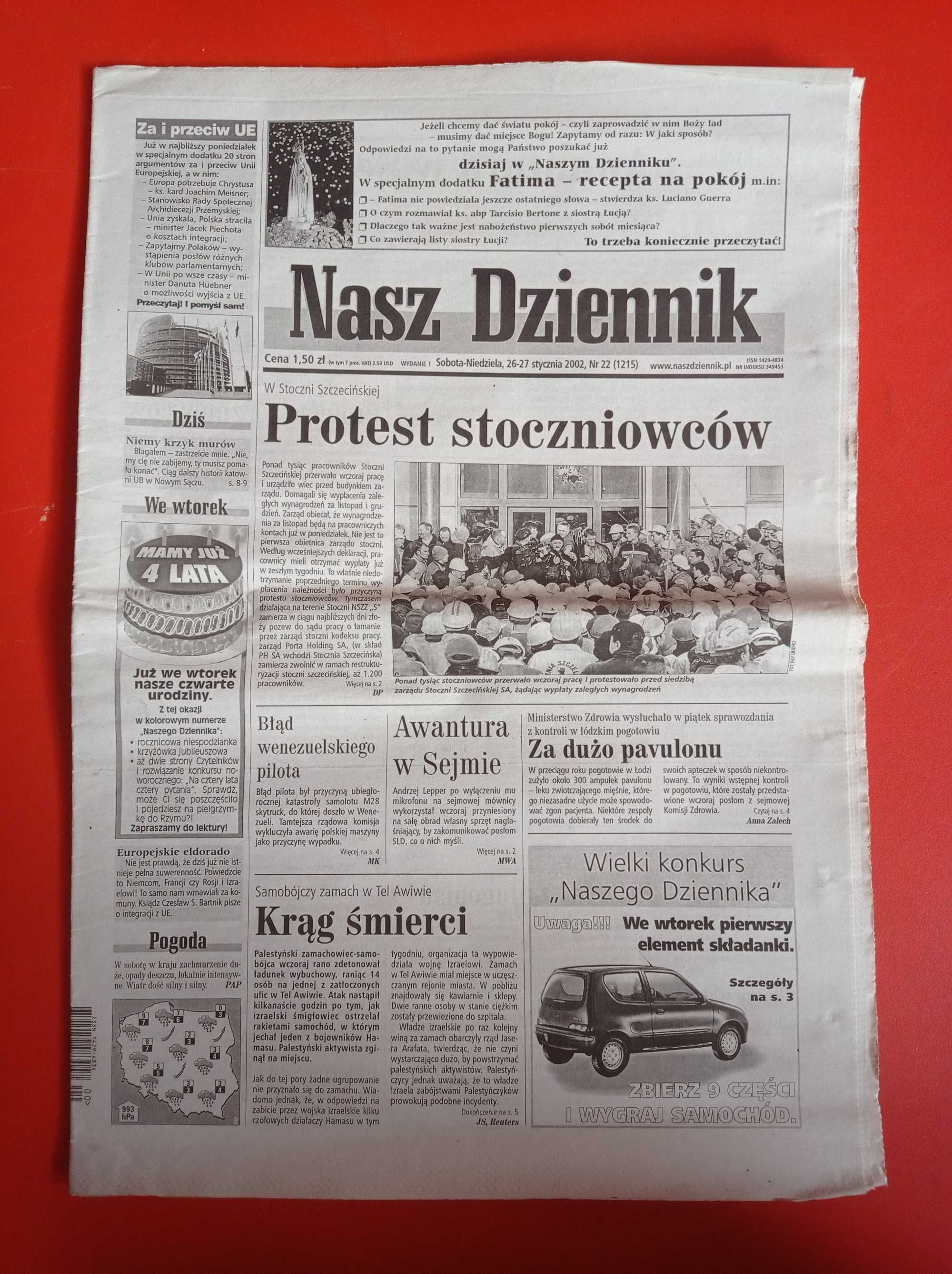 Nasz Dziennik, nr 22/2002, 26-27 stycznia 2002