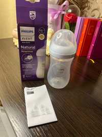 Пляшечка, бутилочка natural response philips avent природній потік 260