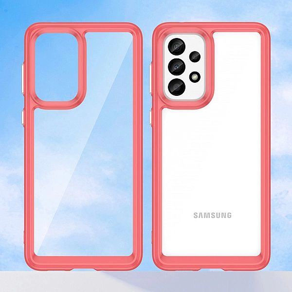 Etui Outer Braders z Ramką do Samsung Galaxy A33/5G czerwony
