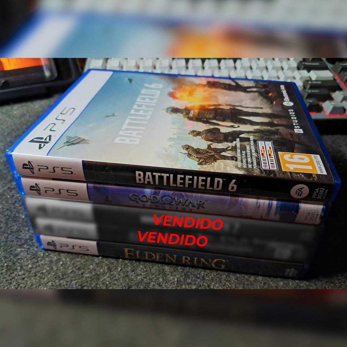 Jogos PS5 – Battlefield 6, God of War Ragnarok, Spider-Man 2 e mais...