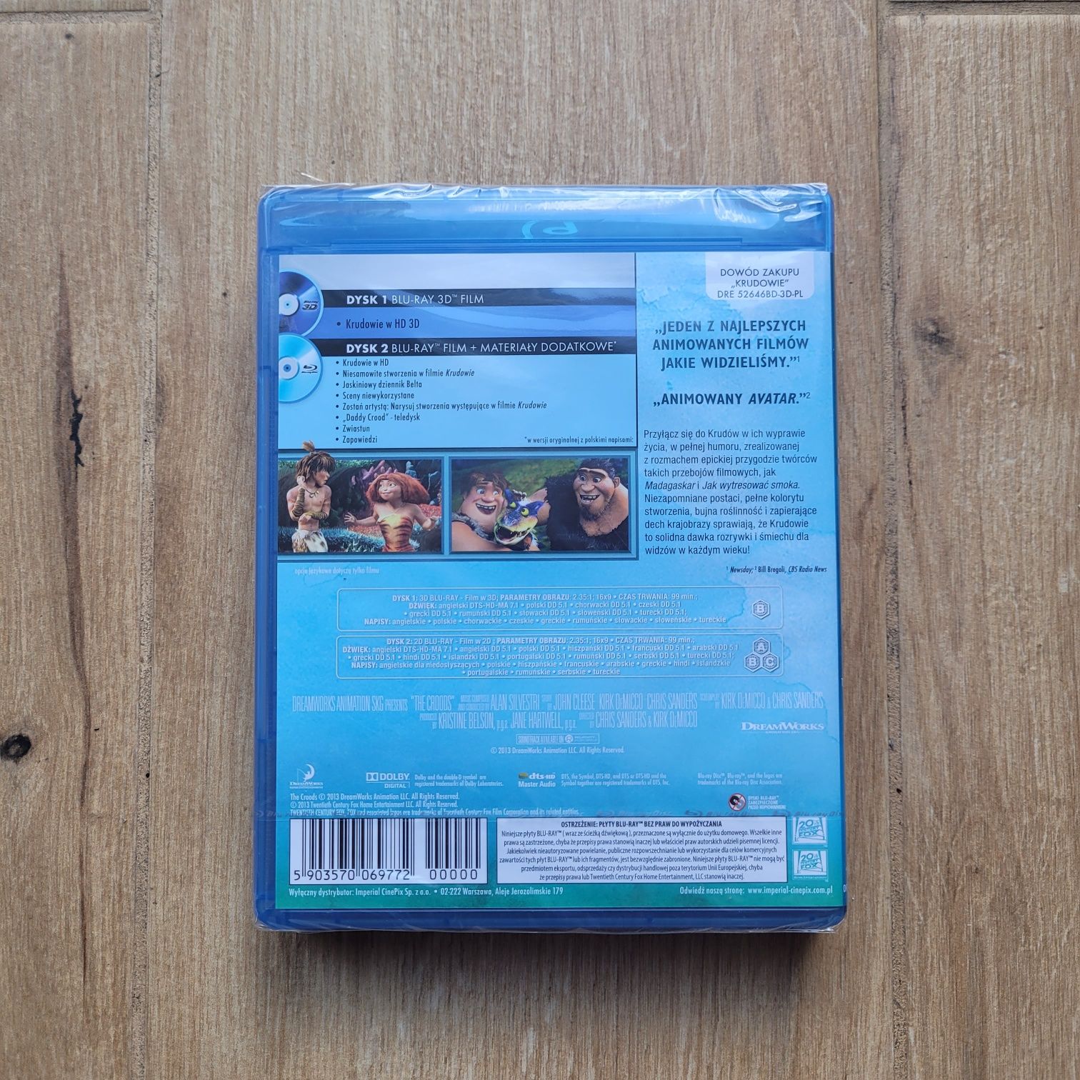 Film Krudowie The Croods Blu-ray nowy folia