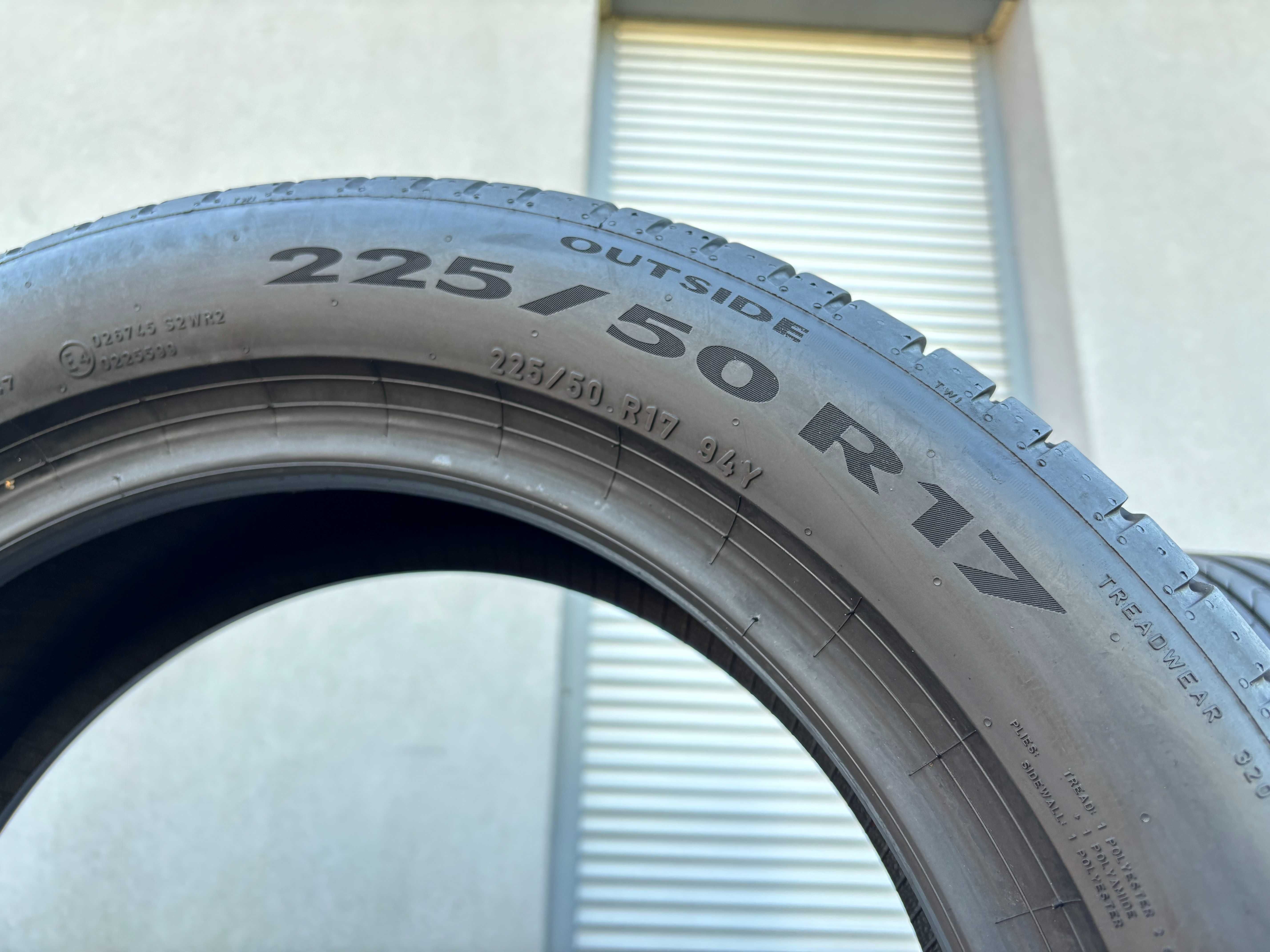 2szt letnie 225/50R17 Pirelli 6,7mm 100% bieżnika 2023r L4086 gwarancj