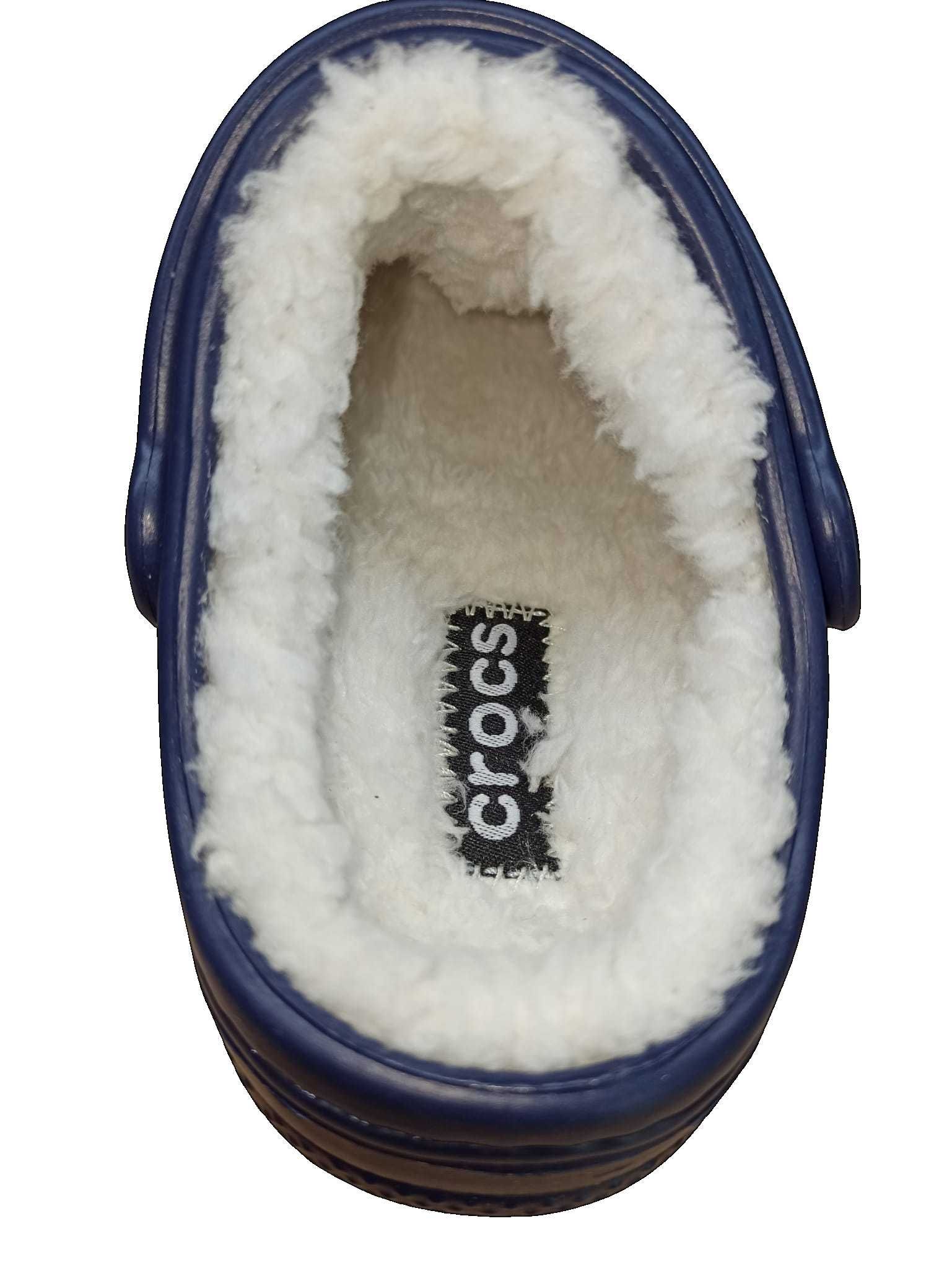 NOWE CROCS klapki kapcie kroksy z podszewką morskie r. 24/26 C8/C9