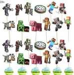 Toppery Minecraft 24szt. Tort Muffiny Babeczki Urodziny Creeper Steve