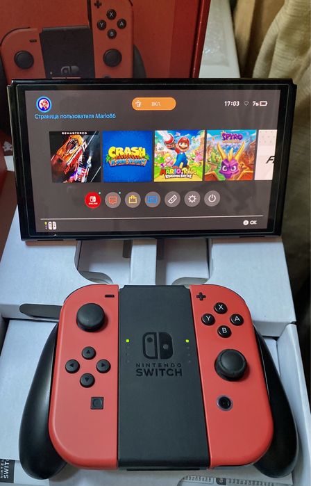 Портативна ігрова приставка Nintendo Switch OLED + Геймпад PowerA