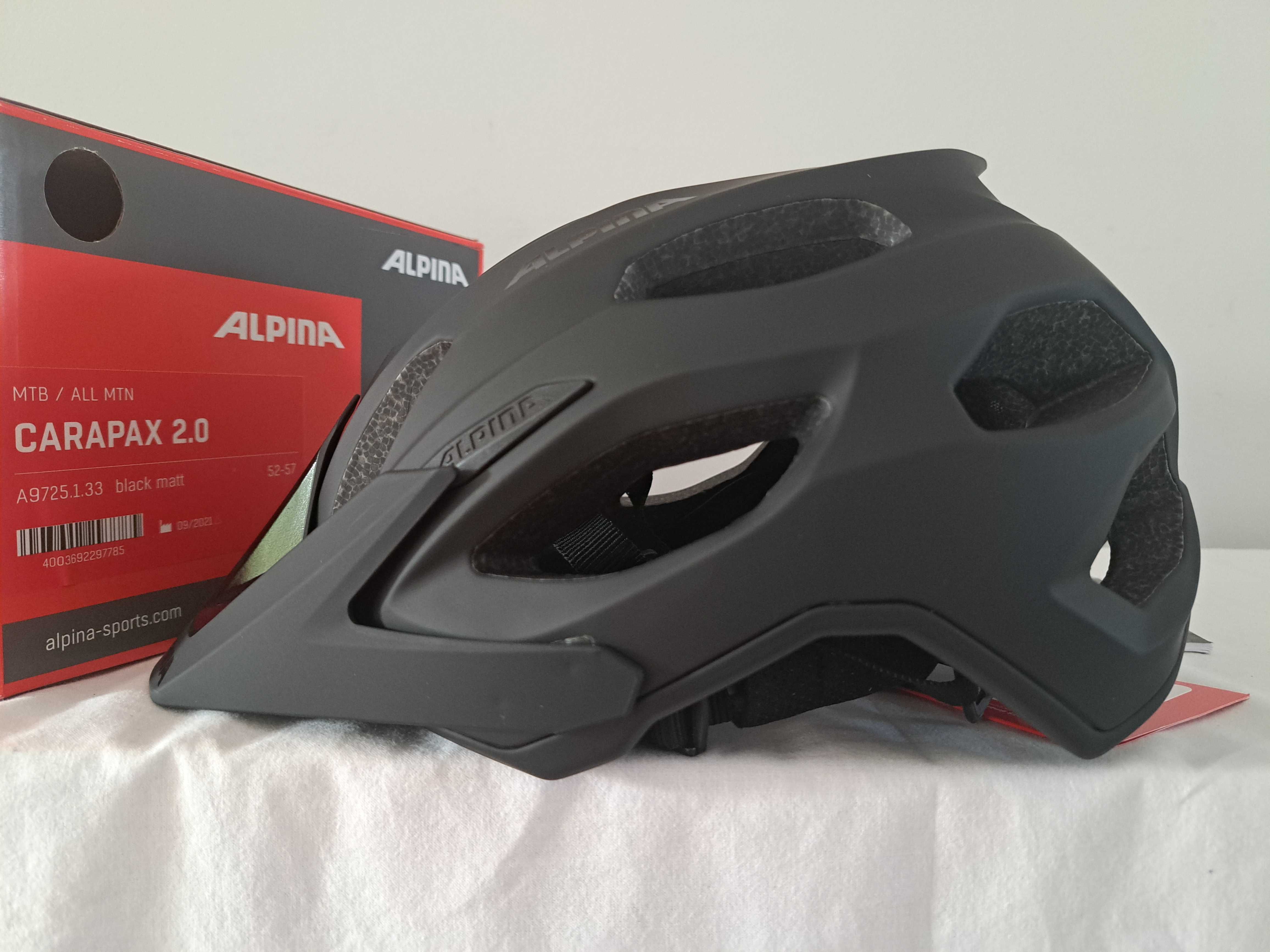 Kask rowerowy Alpina Carapax 2.0 Black Matt M 52-57cm