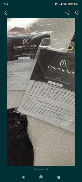 Nowe włosy cameton hair 30cm 90g czarne