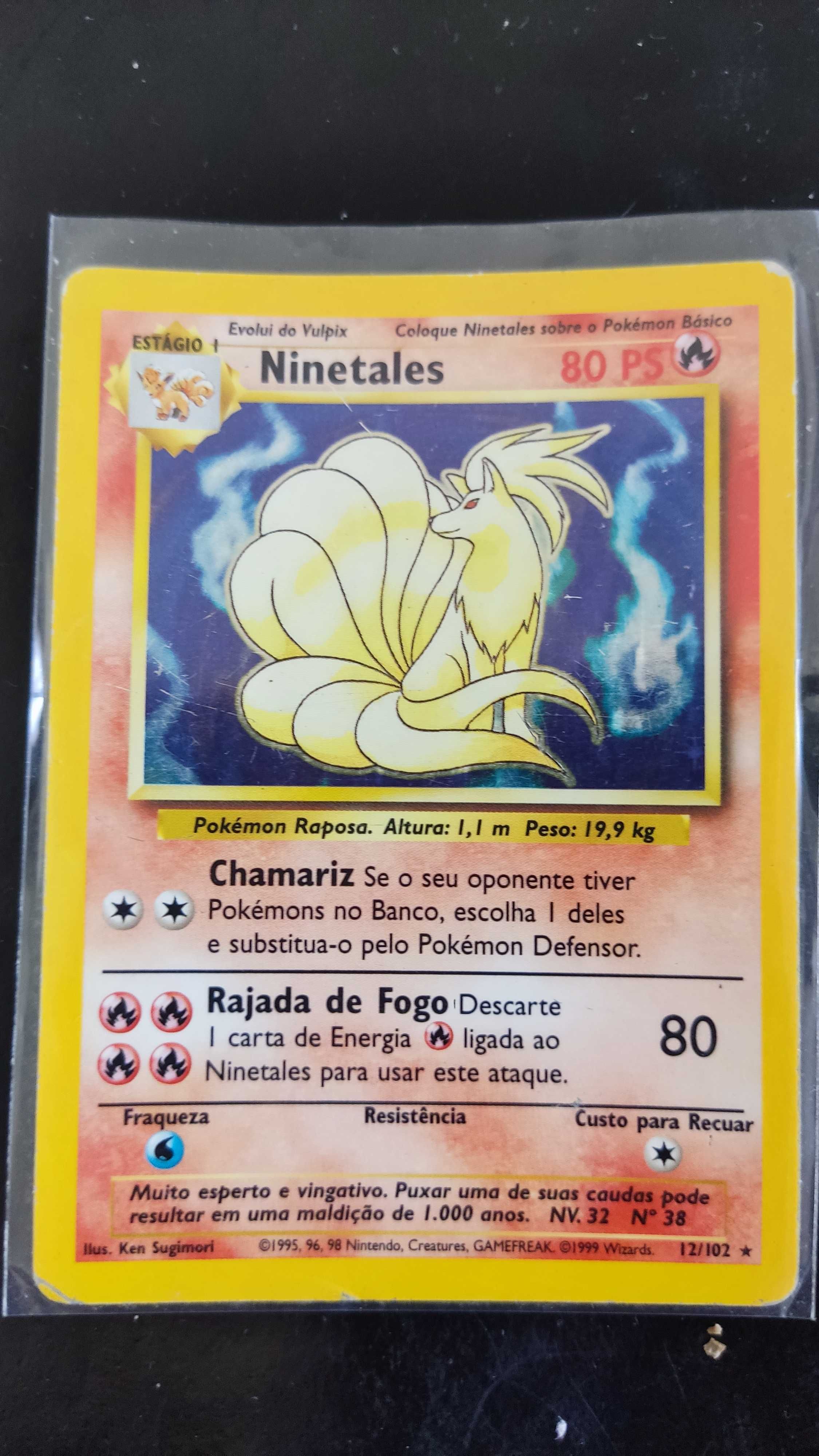 Carta Pokemon Ninetales Holo Base set