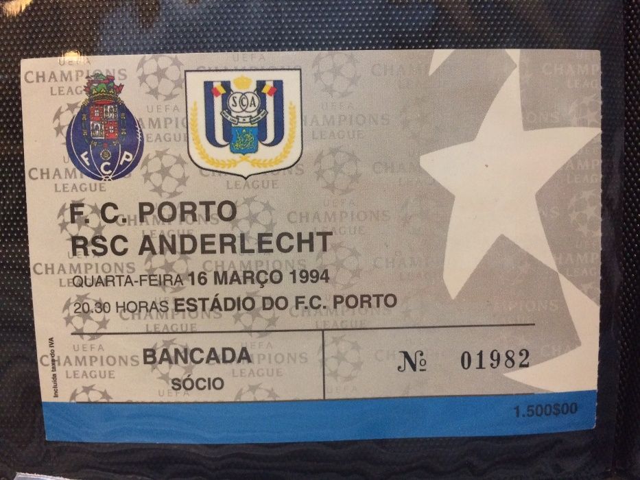 Bilhete FC Porto Vs RSC Anderlecht