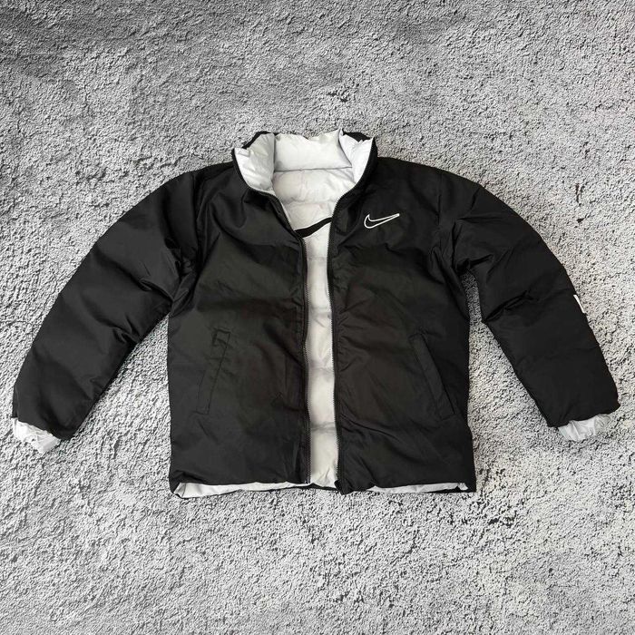 !Двосторонній! Пуховик Nike Nocta Grey Black S M L XL XXL куртка найк