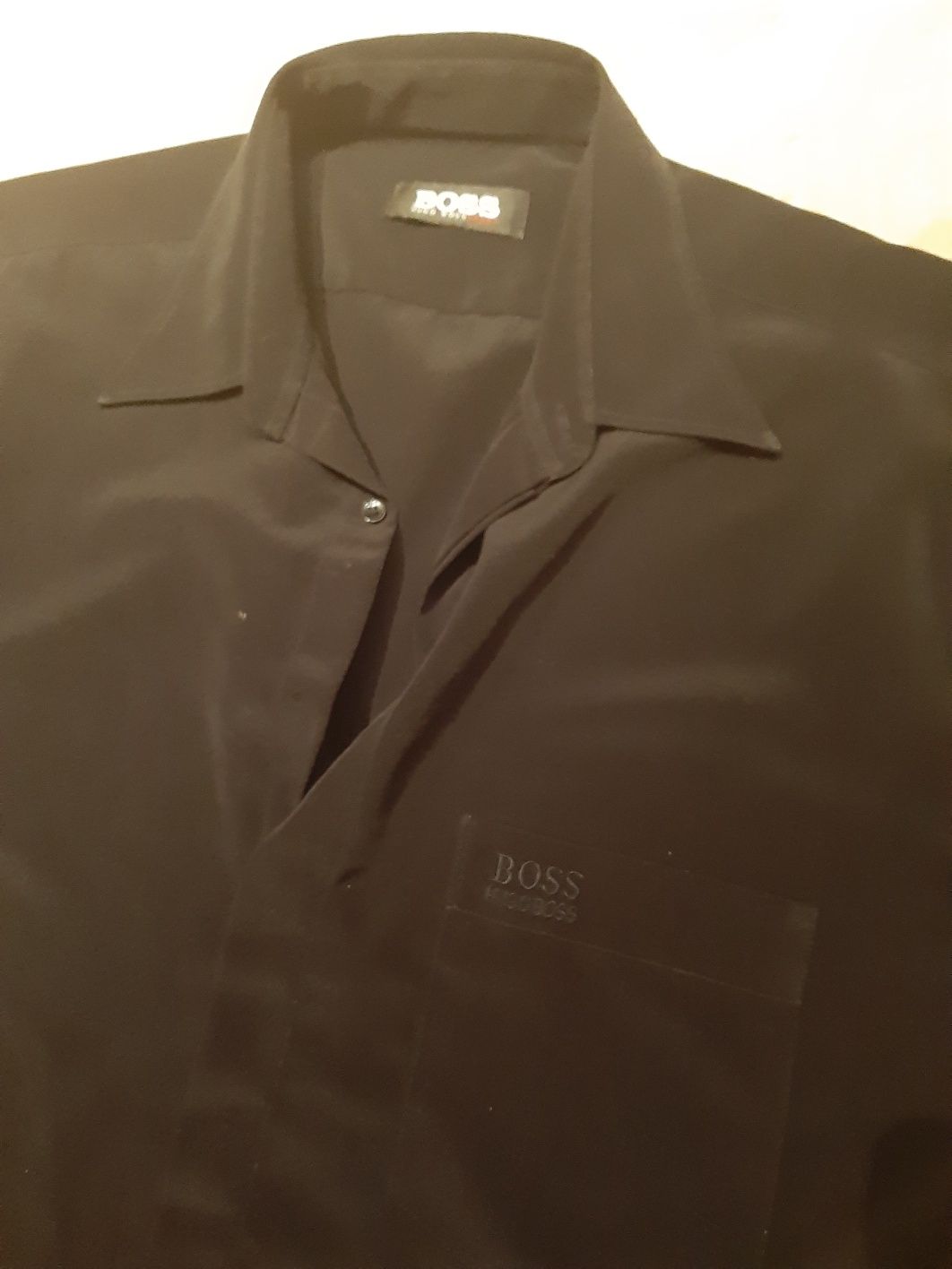 Koszula czarna xl męska krótki rękaw hugo oversize koszulka czarna tkm