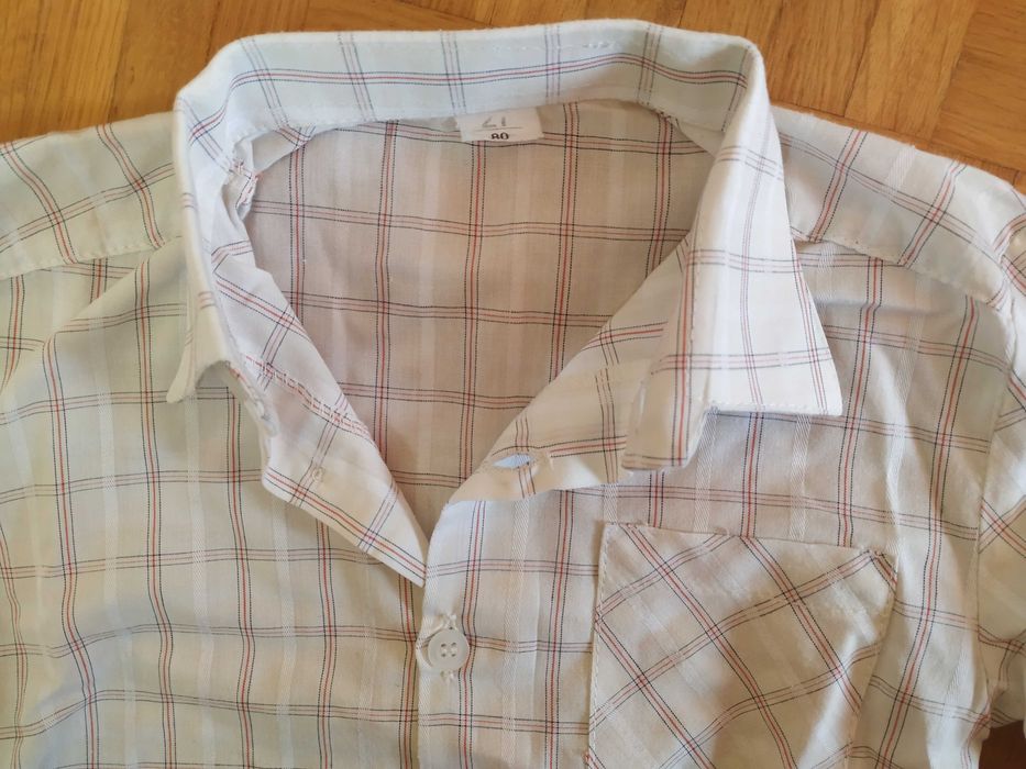 Trzy „męskie” koszule dla  chłopca 86 cm