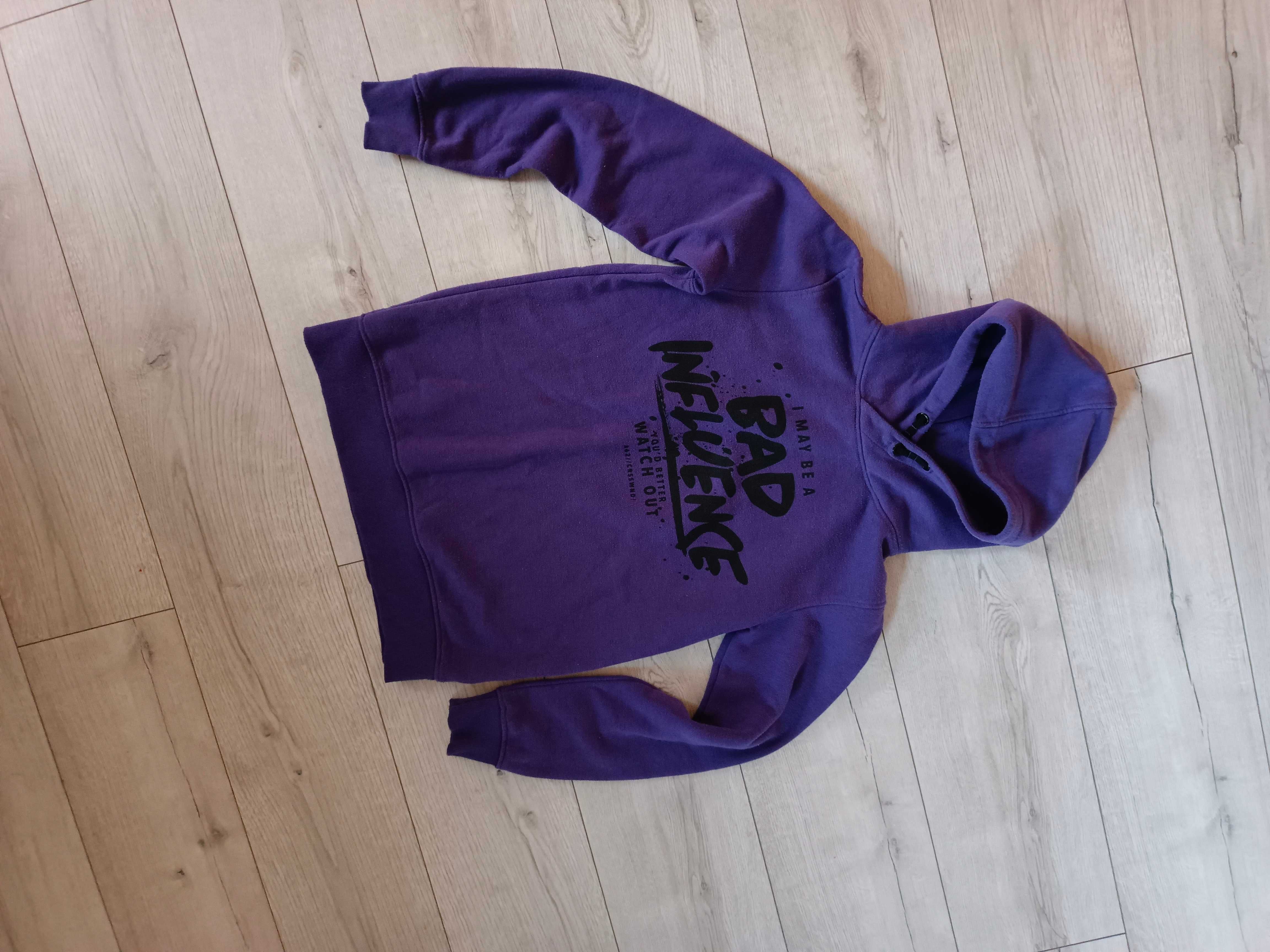 Bluza chłopięca  BAD INFLUENCE rozm. 158/164 fioletowa stan bdb-
