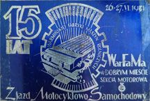 Warfama 15 lat zjazd motocyklowo samochodowy 1961 okolicznościowa