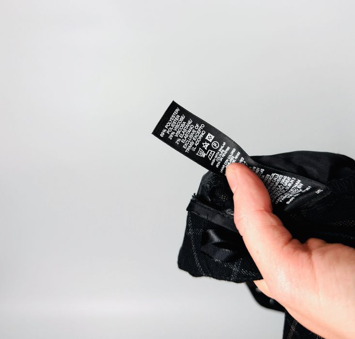 Czarne spodnie w kratkę S 36 Dunnes