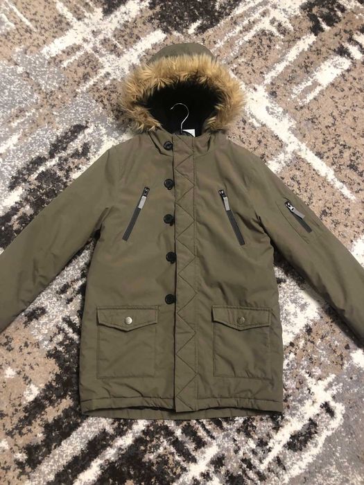 Подовжена куртка-парка на хлопчика 8-9 років