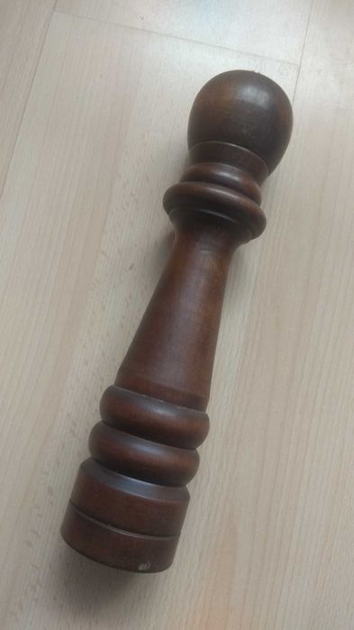 Młynek kuchenny Drewniany do soli pieprzu przypraw DUŻY