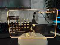 Calendário Retro iluminado com marcador