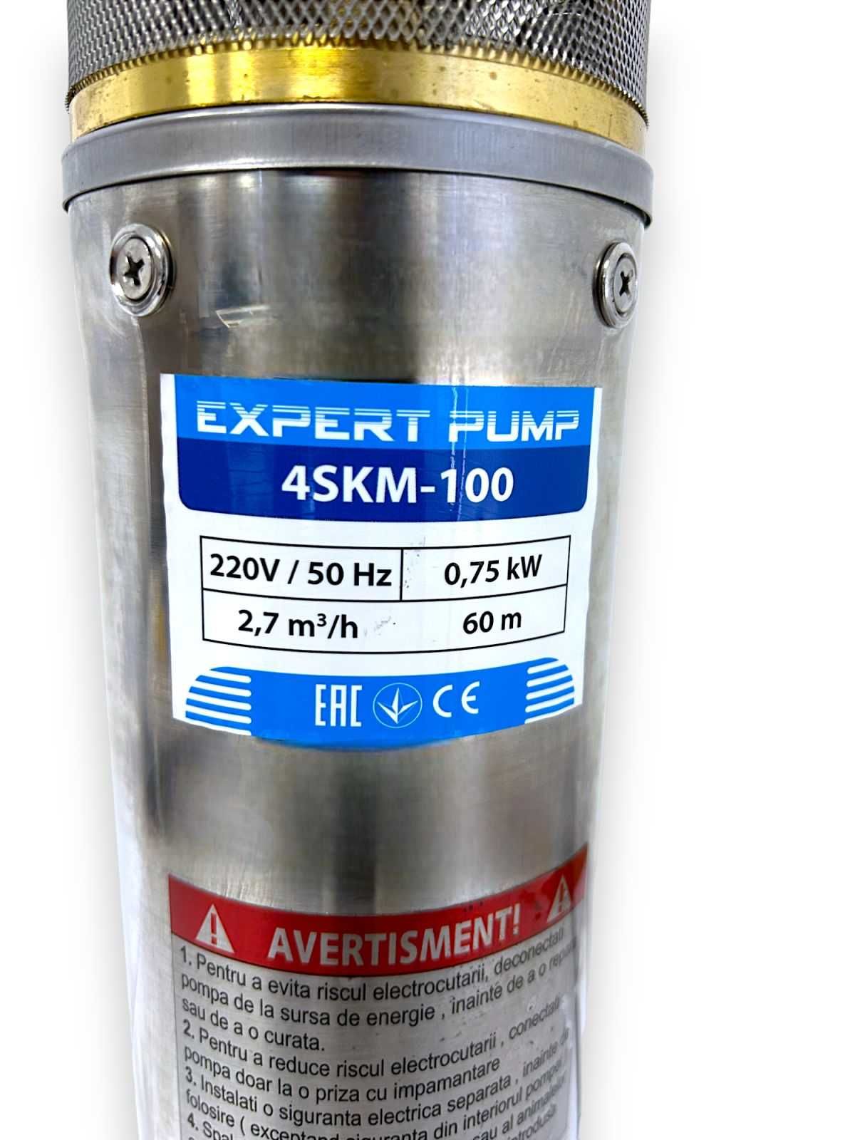 Скважинный вихревой насос Expert Pump 4SKM-100 0,75кВт, h = 60м,