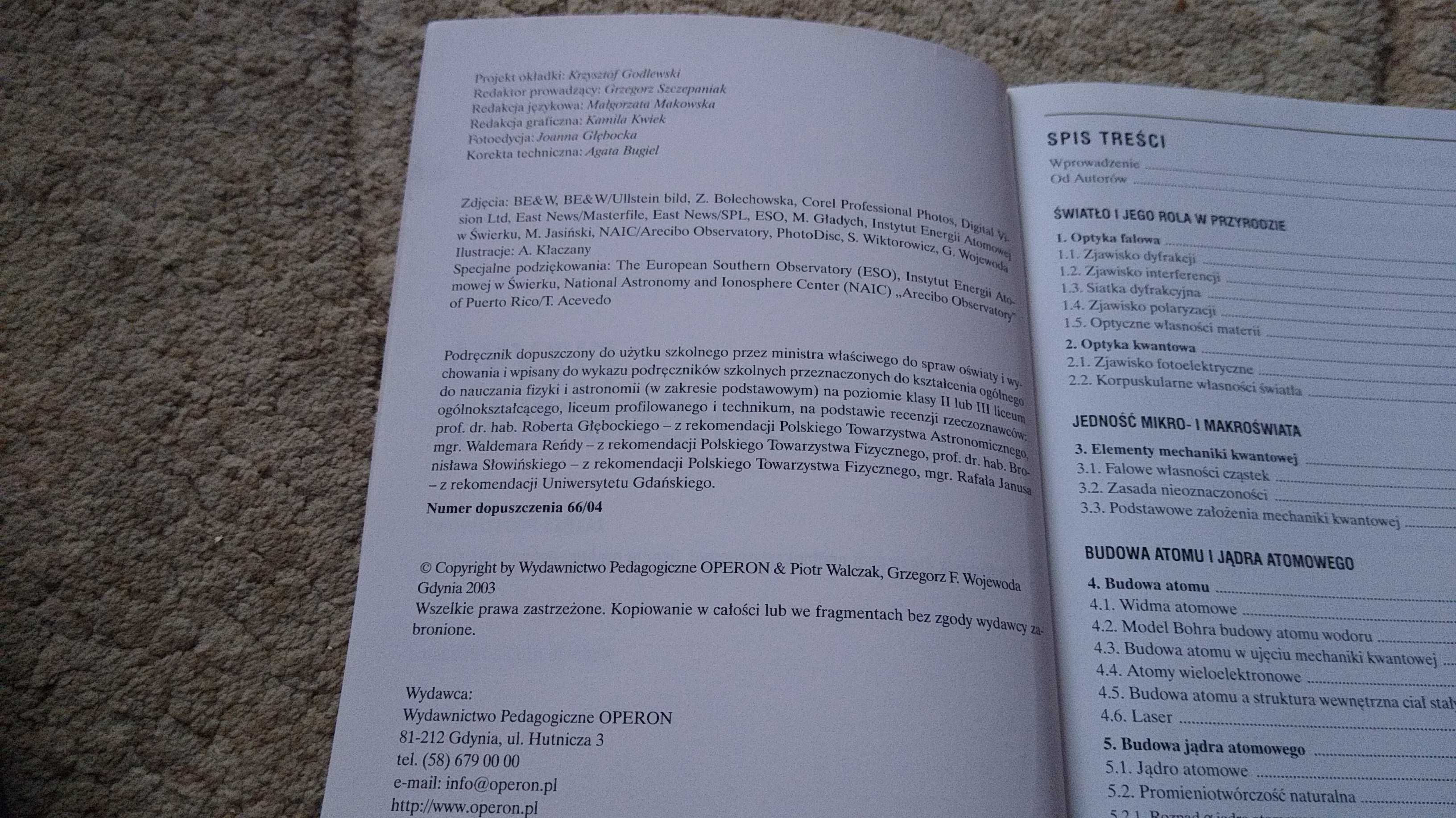 Fizyka i astronomia 3 podręcznik Liceum Walczak Operon