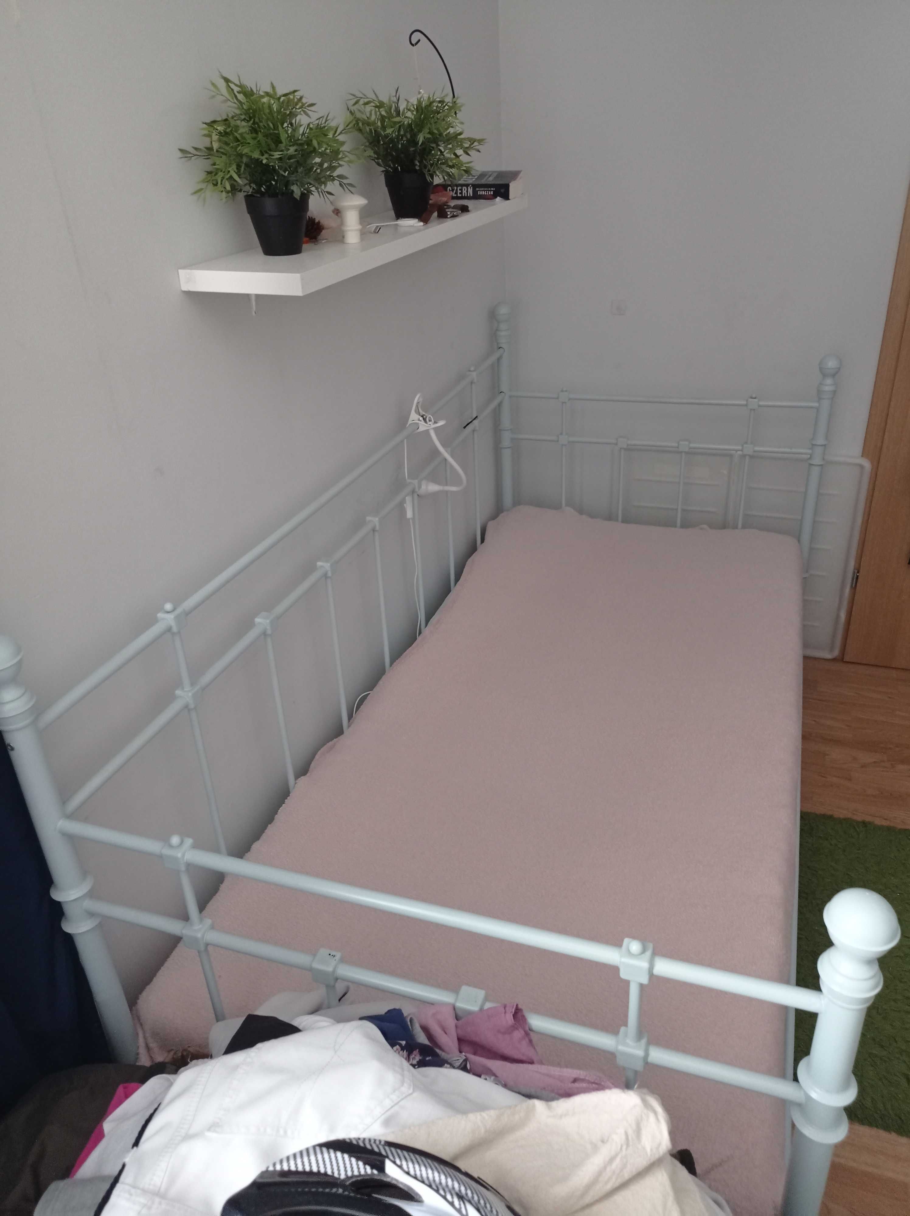Łóżko metalowe pojedyncze Ikea