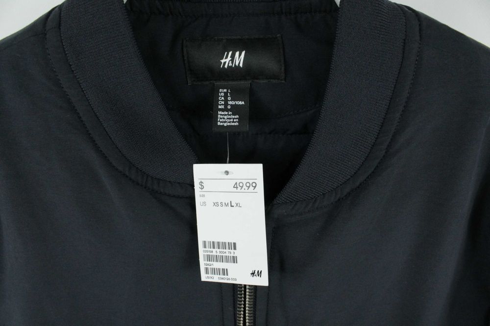 Якісна Утеплена Куртка бомбер H&M Padded Bomber Розмір XS-S-M