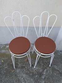 Krzesła metalowe vintage PRL