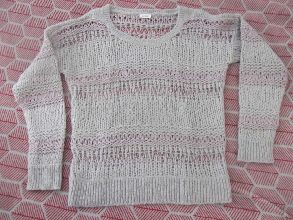 Camisola malha lilás cinzenta/Lilac & gray knit sweater - PIMKIE (M/L)