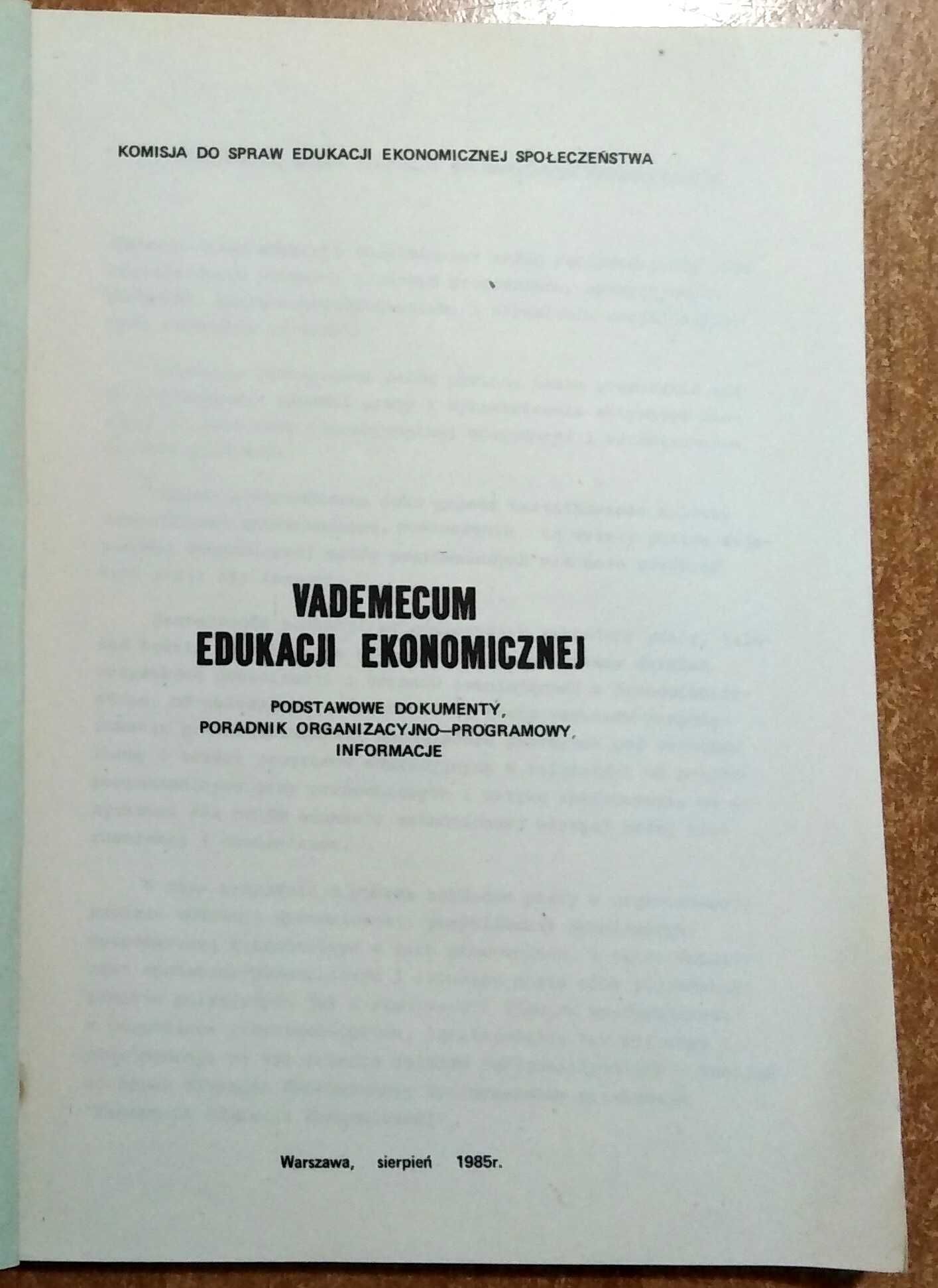 Edukacja Ekonomiczna Załóg Przedsiębiorstw. 1985 r.