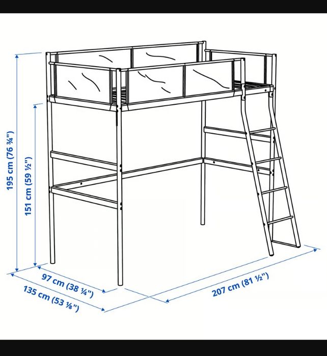 Łóżko dla dziecka na antresoli