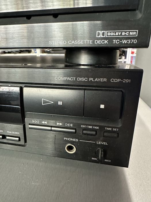 Zestaw audio Sony deck tc-w370, cd cdp-291 , amplituner str-av570