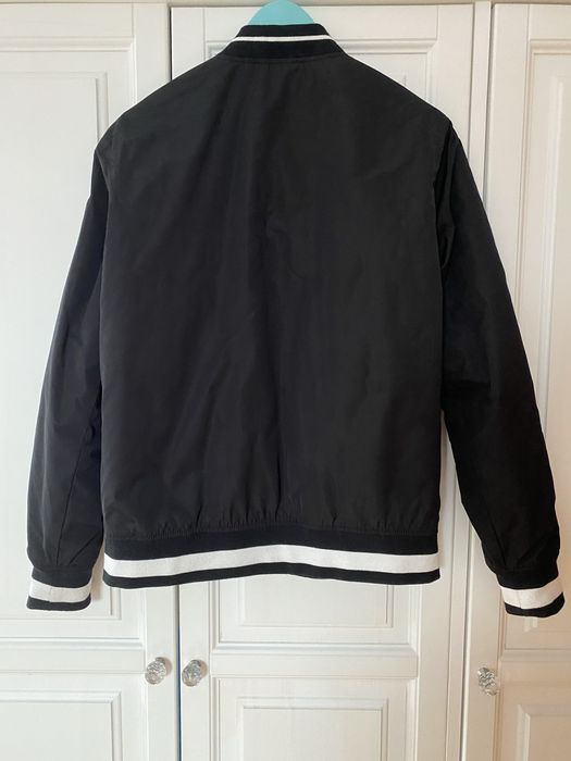 Kurtka bejsbolówka Smog New Yorker, oversize, r. M, czarna, haft