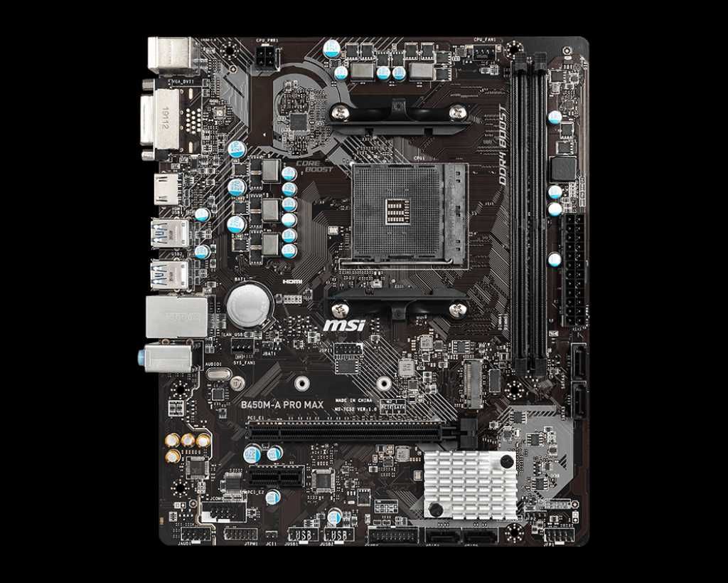 AMD  - Motherboard Micro-ATX MSI B450M-A PRO MAX e Cpu Athlon 300GE