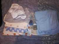 Пледы, полотенце, бутылочки, пеленка для новорождённого  + подарок