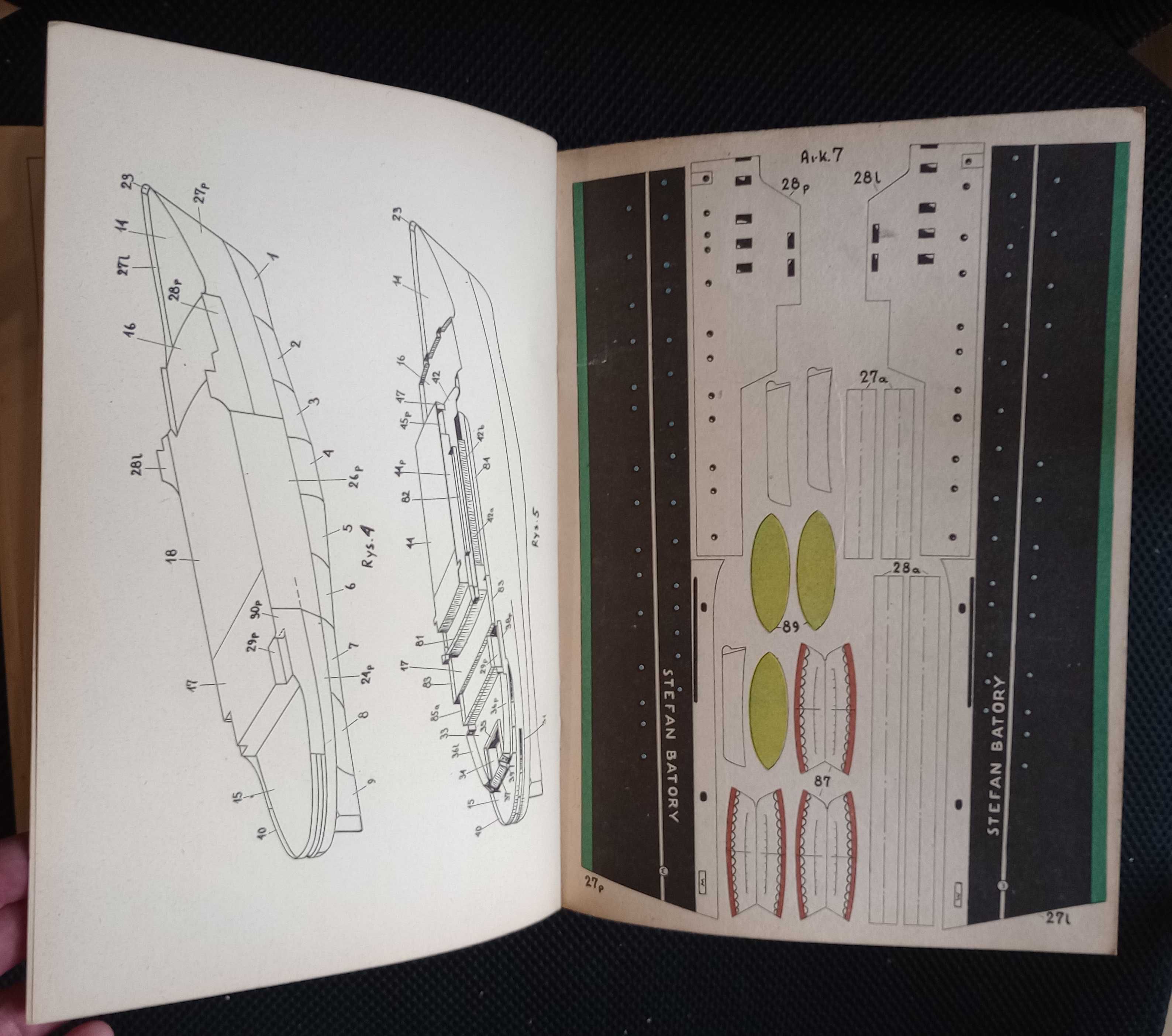 Mały Modelarz nr 10-11 rok 1970 Stefan Batory statek pasażerski okręt