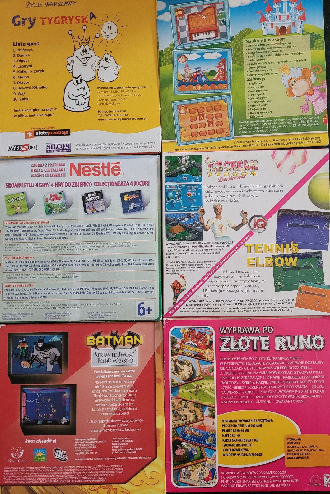PC CD-ROM x 5 Gry dla dzieci