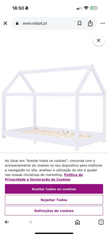 Cama montesori nova com colchao.