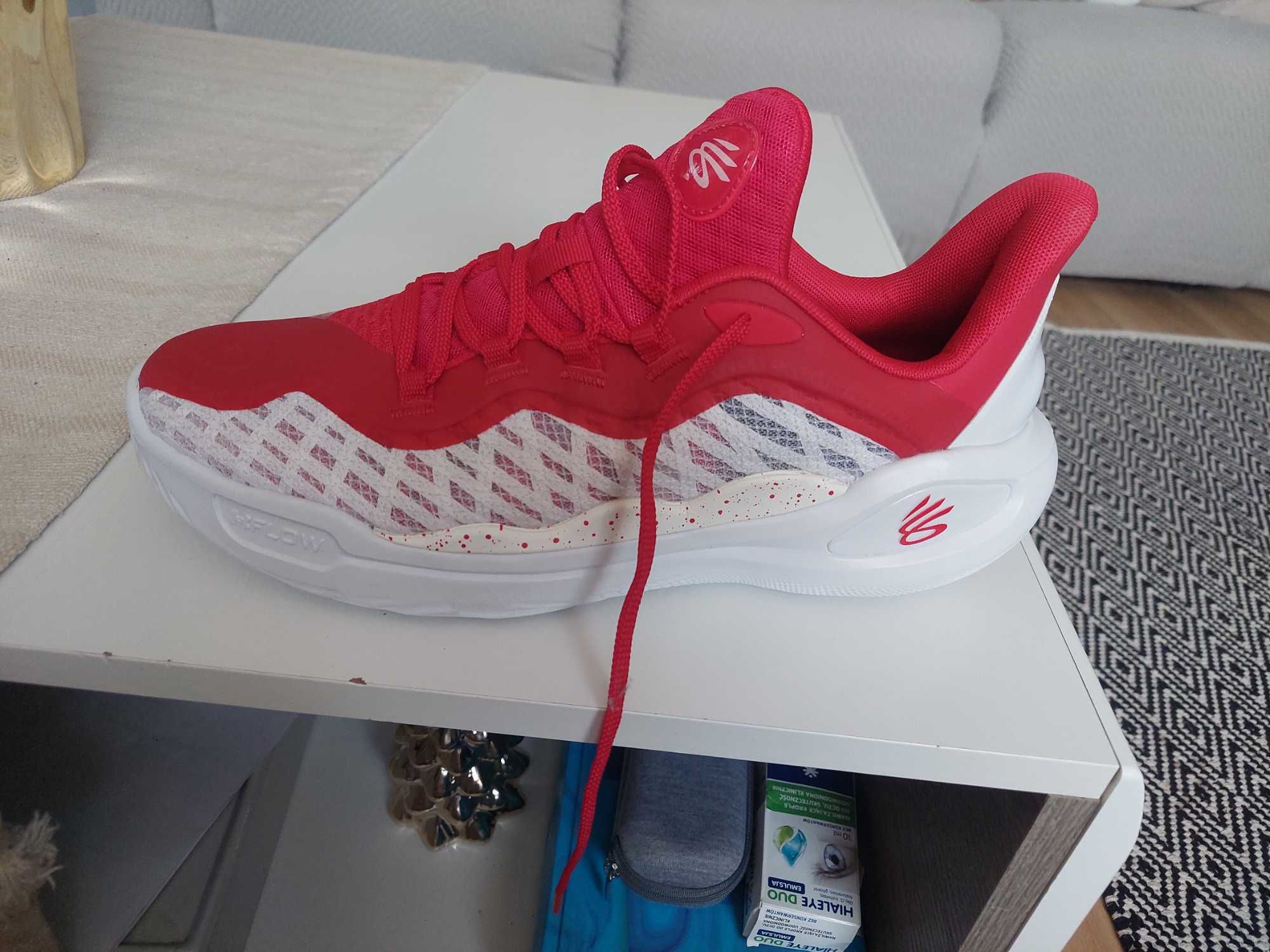 Buty do koszykówki Under Armour Curry 11 Team - czerwone/białe