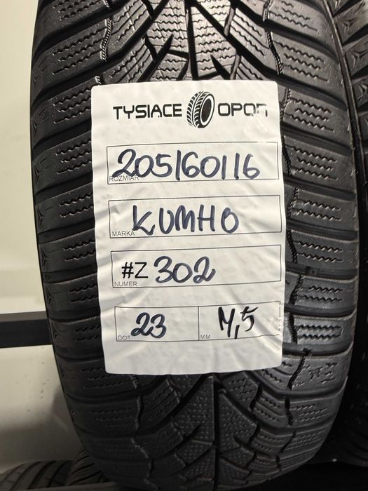 Opony Zimowe 205/60/16 Kumho WinterCraft Komplet #Z302