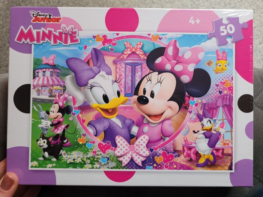 Nowe zafoliowane puzzle myszka miki minnie mouse