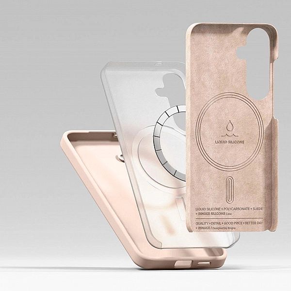 Ringke Silicone Magnetic Magsafe Galaxy S25+ Plus Pink Sand
