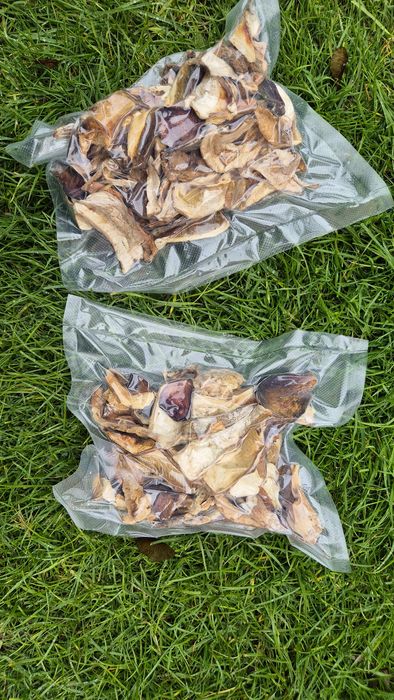 Suszone grzyby, pakowane próżniowo