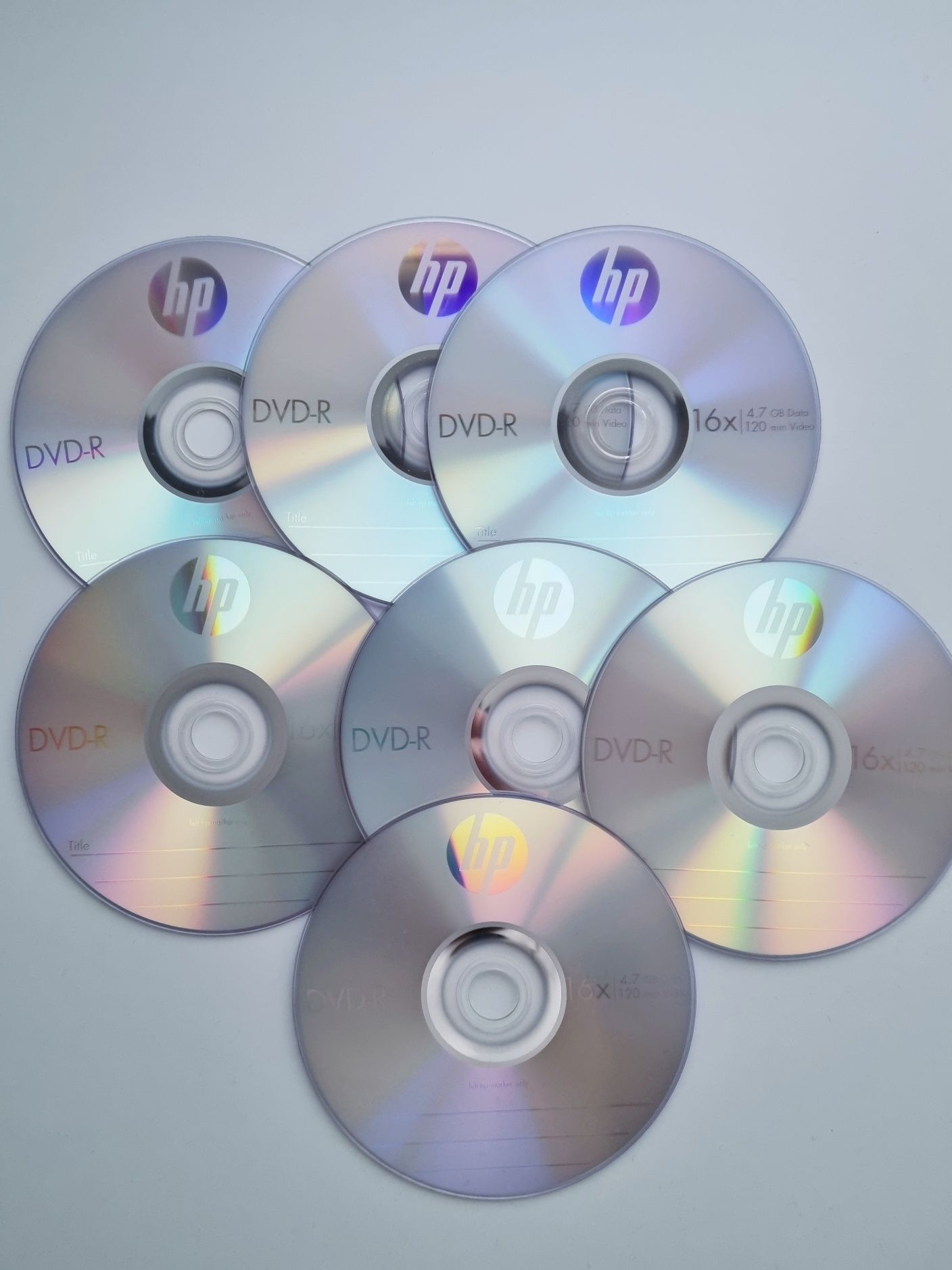 czyste płyty dvd HP  7 sztuk