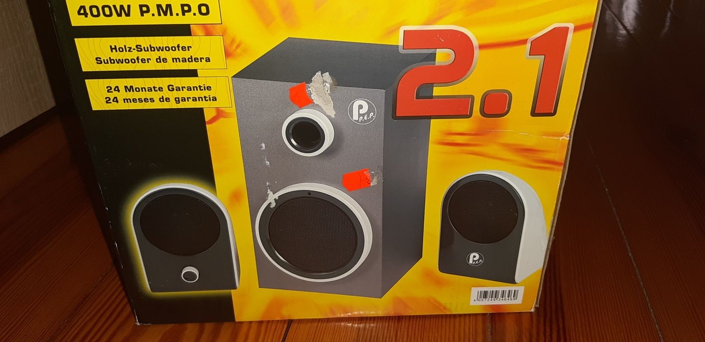 Subwoofer system PEP200 2.1 Zestaw głośników Pulsar 10