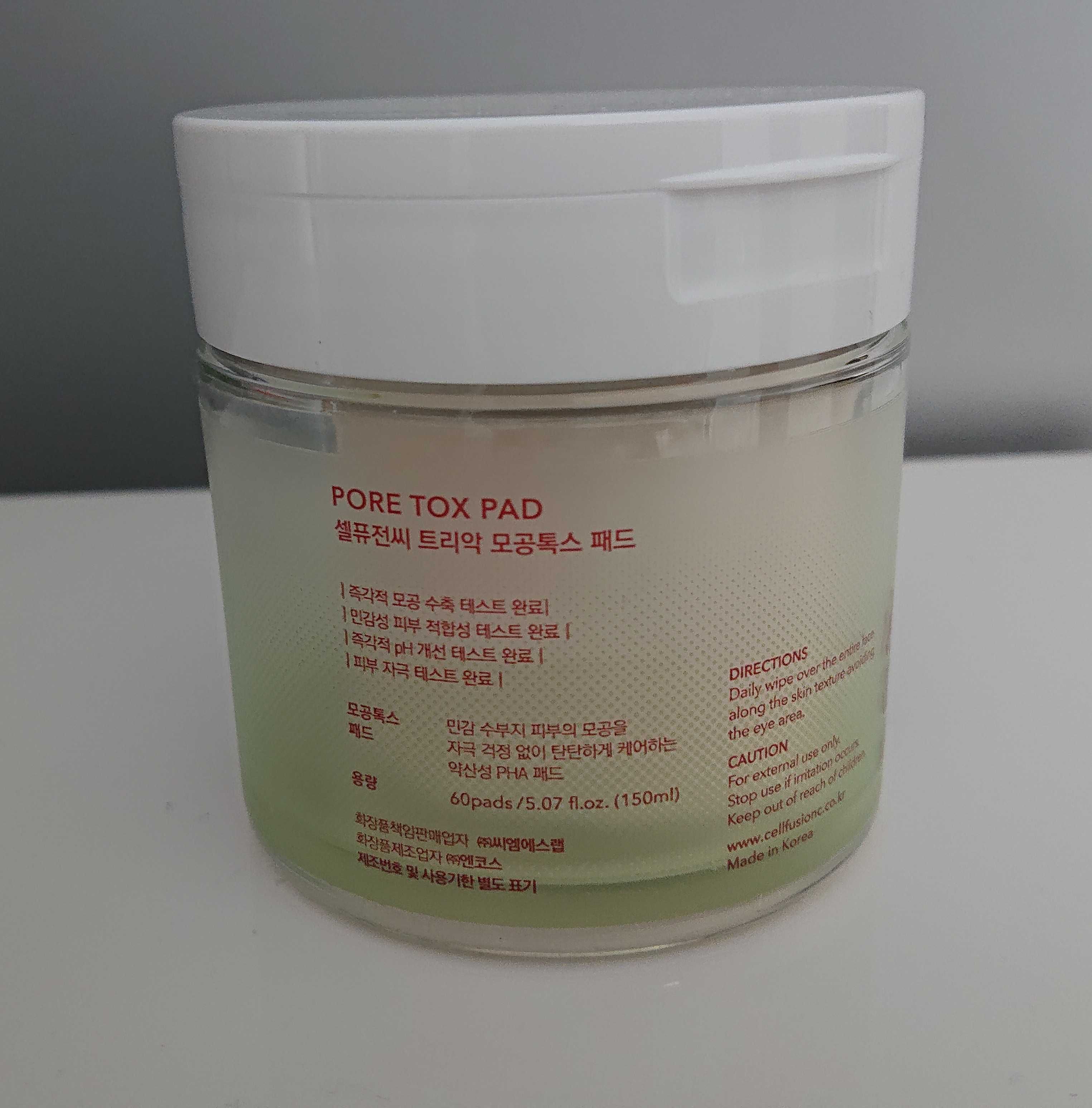 Cell Fusion C Pore Tox Pad Oczyszczające Płatki Twarzy Zwężające Pory