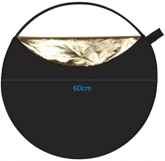 Blenda Fotograficzna Złota Srebrna Składana 60 Cm 5W1 Okrągła Do Zdjęć