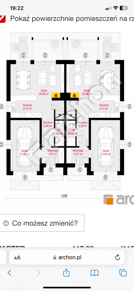 Dom typu Blizniak 105m2.  Działka 727m2