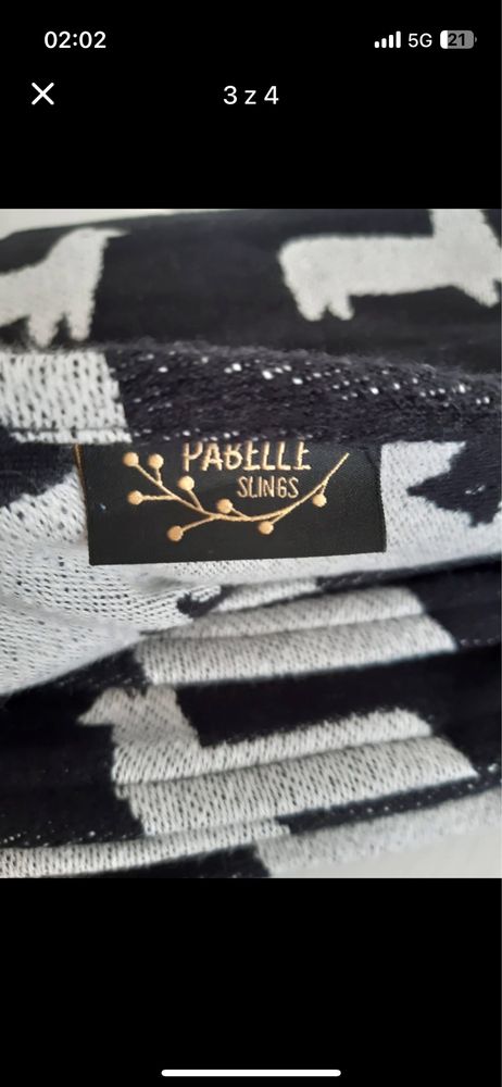Chusta tkana do noszenia dzieci Pabelle Slings Lama Mono 4,6