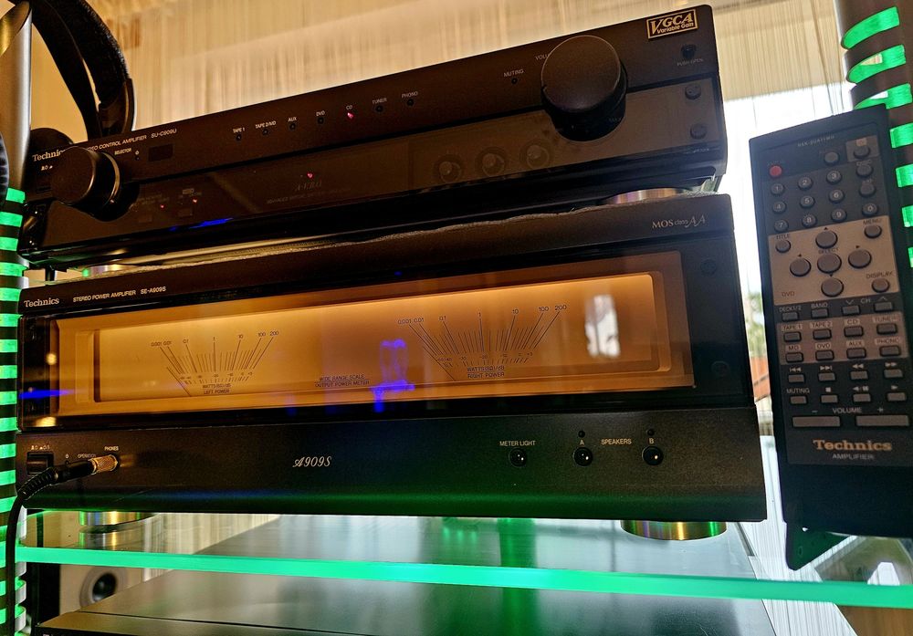 Technics SE-A909S SU-C909U wzmacniacz dwudzielony+oryg. pilot-bdb stan
