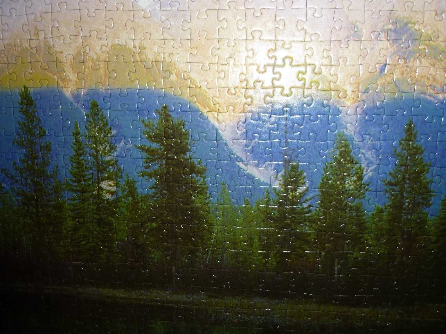 Obraz puzzle (z 2 tys. puzzli)  krajobraz widok góry jezioro las